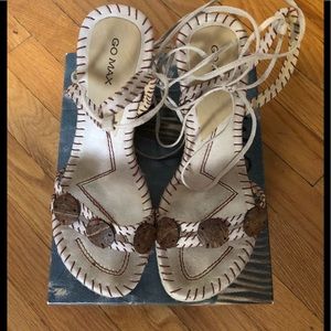 Go Max Ankle Tie Wedge Espadrille Sandals